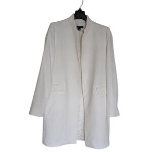 LOUBEN White 100% Cotton Coat No Collar Women's Size 4